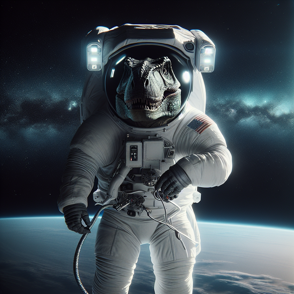 Dinosaur astronaut